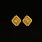 22K Yellow Gold Geometric Filigree Drop Earrings | Traditional Textured Jewelry