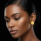 22K Yellow Gold Hammered Leaf Drop Earrings | Nature-Inspired Textured Jewelry