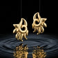 22K Gold Traditional Rawa Work Drop Earrings | Granulated Filigree Jewelry