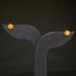 22K Gold Dome Stud Earrings with Detailed Pattern.