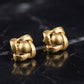 22K Gold Geometric Mesh Drop Earrings | Textured Bead Accent Gold Jewelry