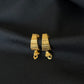 22K Gold Earrings with Intricate Texture