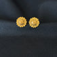 22K Gold Domed Stud Earrings with Intricate Design