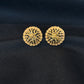 22K Yellow Gold Abstract Swirl Drop Earrings | Modern Fluid Design Gold Jewelry