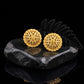 22K Yellow Gold Abstract Swirl Drop Earrings | Modern Fluid Design Gold Jewelry