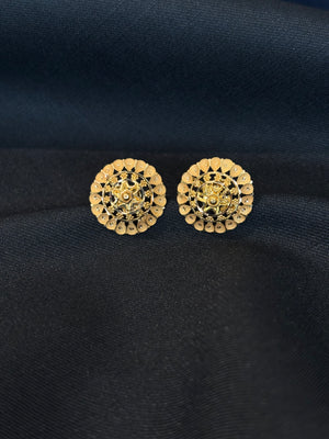 22K Yellow Gold Abstract Swirl Drop Earrings | Modern Fluid Design Gold Jewelry