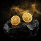 22K Yellow Gold Abstract Swirl Drop Earrings | Modern Fluid Design Gold Jewelry