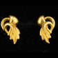 22K Yellow Gold Filigree Shield Drop Earrings | Traditional Indian Lace-Work Jewelry
