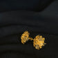 22K Gold Flower Stud Earrings with Detailed Filigree - Elegant & Traditional