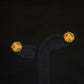 22K Gold Flower Stud Earrings with Detailed Filigree - Elegant & Traditional