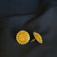 Artisan Crafted 22K Gold Flower Earrings.