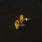 22K Gold Swirl Stud Earrings