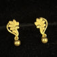 22K Yellow Gold Floral Filigree Stud Earrings | Handcrafted Traditional Gold Studs