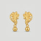 22K Yellow Gold Floral Filigree Stud Earrings | Handcrafted Traditional Gold Studs