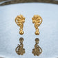 22K Yellow Gold Floral Filigree Stud Earrings | Handcrafted Traditional Gold Studs