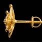 22K Gold Traditional Rawa Work Shield Earrings | Granulated Filigree Drop Jewelry
