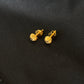 Modern Minimalist: 22K Gold Screw-Back Stud Earrings