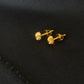 Modern Minimalist: 22K Gold Screw-Back Stud Earrings
