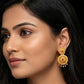 22K Yellow Gold Spiral Textured Drop Earrings | Artisan Hammered Gold Jewelry