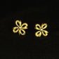 22K Yellow Gold Fluid Leaf Motif Drop Earrings | Modern High-Polish Gold Jewelry
