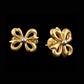 22K Yellow Gold Fluid Leaf Motif Drop Earrings | Modern High-Polish Gold Jewelry