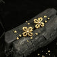 22K Yellow Gold Fluid Leaf Motif Drop Earrings | Modern High-Polish Gold Jewelry