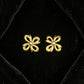 22K Yellow Gold Fluid Leaf Motif Drop Earrings | Modern High-Polish Gold Jewelry
