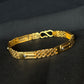 22K Gold Men's Bracelet with Subtle Stone Detail