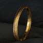Traditional 22K Gold Sikh Kara with Engraved Design