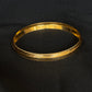 Traditional 22K Gold Sikh Kara with Engraved Design