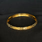 22K Gold Sikh Kara with Intricate Geometric Design