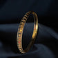 Classic 22K Gold Kada-Inspired Bangle with Etched Design