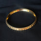 Classic 22K Gold Kada-Inspired Bangle with Etched Design