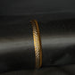 22K Gold Sikh Kara with Distinctive Black & Gold Design