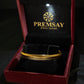 22K Gold Sikh Kara with Distinctive Black & Gold Design