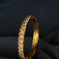 22K Gold Sikh Kara with Diamond-Like Accents
