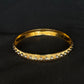 22K Gold Sikh Kara with Diamond-Like Accents