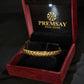22K Gold Sikh Kara with Diamond-Like Accents