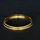 22K Gold Sikh Kara with Traditional Engraved Design