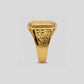 Gents 22K Gold Heritage Star Signet | Traditional Etched Gold Ring