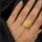 Gents 22K Gold Heritage Star Signet | Traditional Etched Gold Ring