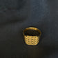 22K Gold Gents Ring with Modern Geometric Design.