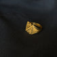 22K Gold Gents Ring with Distinctive Shaped Setting & Intricate Detailing