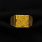 Handcrafted Traditional Gold Signet Ring | Circular Motif Band
