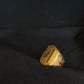 22K Gold Men's Signet Ring with Intricate Geometric Pattern - Classic & Distinguished