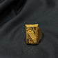 22K Gold Gents Ring with Bold Rectangular Setting & Intricate Detailing