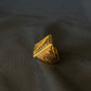 22K Gold Gents Ring with Rectangular Setting & Intricate Geometric Patterns.