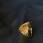 22K Gold Gents Ring with Swastik Symbol & Patterned Border.