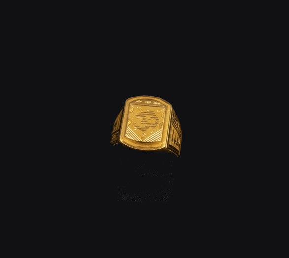 Modern 22K Gold Vertical Stripe Ring | Textured Gents  Designer Band
