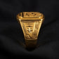 Modern 22K Gold Vertical Stripe Ring | Textured Gents  Designer Band